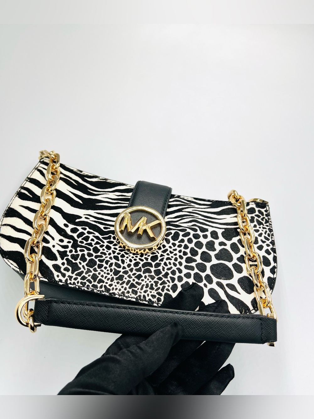 Michael Kors Carmen Small Calf Hair Shoulder Bag EUC - Picture 7 of 10